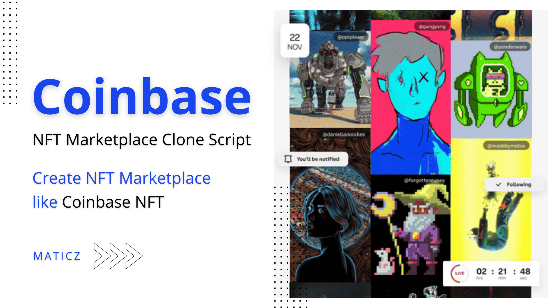 Coinbase NFT Marketplace Clone Script Create NFT Marketplace like